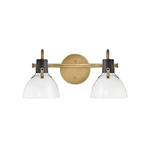 Hinkley Lighting Argo Bath Vanity, Heritage Brass/cased Opal - 51112HB. Fixed Price $220.15.