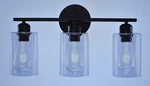 Mshamy Bathroom Light Fixture Vanity W Clear Glass Shade Black Finish Sconce. Fixed Price $34.99.