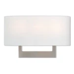 Livex Lighting 42402 Hayworth 3 10" Tall Wall Sconce - Nickel. Fixed Price $189.96.