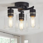 Semi Flush Mount Ceiling Light, 3 Fixtures, Black Kitchen.... Fixed Price $69.02.