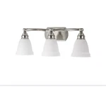 Delta Vanity 3 Light Versatile Up Or Down Nickel Brushed New In Box. Fixed Price $49.99.