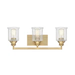 Savoy House Hampton 3-LIGHT Bathroom Vanity Light, Warm Brass 8-1972-3-322. Fixed Price $292.00.