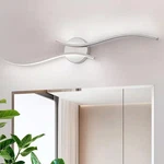 Edislive Halia 2-LIGHT 31.5 In. Led Nickel Bath Vanity Curved Shape. Fixed Price $89.12.