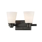 Z-lite Kayla Vanity Light, Bronze, Matte Opal 7001-2V-BRZ. Fixed Price $59.99.