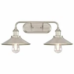 Westinghouse 6336300 Maggie Two-light Wall Fixture, Brushed Nickel Finish. Fixed Price $39.63.