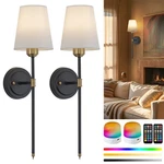 Battery Operated Wall Sconce Set Of 2,GOLD Rechargeable Light With Remote. Fixed Price $52.90.