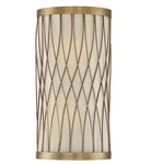 Savoy House New Spinnacker 2 Lights Warm Brass 16" Modern Half Oval Wall Sconce. Fixed Price $123.25.