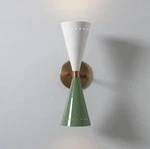 Mid Century Modern Stilnovo Style Brass Wall Sconce Light Beside. Fixed Price $91.00.