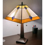 Tiffany Style Stained Glass Mission Table Lamp 21" Tall AM098TL13B Amora. Fixed Price $125.00.
