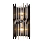 Varaluz 393W02 Park Row Light 16" Tall Wall Sconce - Matte Black / French Gold. Fixed Price $429.00.