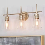 Uolfin 77Q26NHD240256B Farmhouse Gold Dule 3-LIGHT Bell Brass Vanity. Fixed Price $59.99.