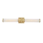 Artcraft Positano 2 Light Bathroom Vanity, Satin Brass/clear Ribbed - AC11773CB. Fixed Price $182.40.
