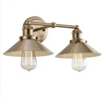 Jonathan JYL7430A August 17.5 In 2-LIGHT Metal Brass Gold Bath Vanity. Fixed Price $54.99.