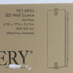 Minka 921-695-L Aizen 19" Tall Wall Sconce Brass & Faux Alabaster, Sealed. Fixed Price $90.00.