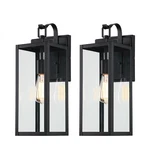 Pia Ricco Large Size Outdoor Wall Lights, 2 Pack 18 Inch Matte Black Exterior.... Fixed Price $181.79.