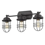 Golden Lighting 9808-BA3 Black Sloane 3-LIGHT 21"W Bathroom Vanity. Fixed Price $259.99.