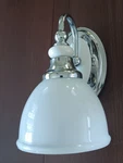 Kichler Porcelona Brushed Chrome Finish Wall Sconce With Porcelain Insert 5367CH. Fixed Price $80.00.