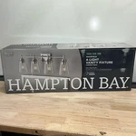 Hampton Bay Wakefield 31 In. 4-LIGHT Chrome Modern Vanity W/clear Glass Shades. Fixed Price $34.99.