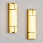 15.7INCH Alabaster Wall Sconces Set Of Two, 3 Cct Dimmable Square Natural Mar.... Fixed Price $418.21.