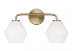 Generation Lighting Orley 17.5 In. 2-LIGHT Satin Brass Bathroom Vanity. Fixed Price $50.00.