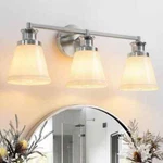 Kaisite 23 In. Light Brushed Nickel Vanity W/ Milk White Glass Shade. Fixed Price $59.95.