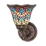 Meyda Lighting 245426 8" Wide Tiffany Peacock Feather Wall Sconce -. Fixed Price $336.60.
