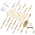 Blessinglux 6PACK Led Puck Light Kit, 2700-6000K Smart Round Under Gold. Fixed Price $52.62.