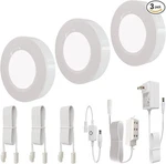 L5L3D Led Puck Lights Kit Wired Aluminum Housing Recessed Surface Mount Dimmable. Fixed Price $30.99.
