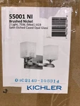 Kichler Marette 2LIGHT Brushed Nickel Vanity Satin Etched Cased Opal Glass. Fixed Price $59.99.