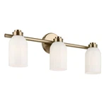 Kichler Shae 3 Light Wall Mt Bath Arm, Champagne Bronze/cased Opal - 55202CPZ. Fixed Price $264.99.
