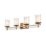 Millennium Lighting Sconce, Modern Gold/clear/etched White 5504-MG. Fixed Price $259.90.