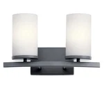 Kichler 45496 Bk Crosby 2 Light 16" Wide Vanity - Black. Fixed Price $47.00.