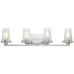 Kichler Alton Bath 4LT, Chrome, Clear Seeded - 45298CH. Fixed Price $439.99.