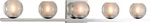 Modern Corona 5 Light Bath Fixture In Chrome. Fixed Price $2589.00.