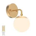 Tipace Gold Wall 1 Light,mid Century Modern Globe Sconce, Wa.... Fixed Price $65.36.