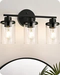 Edishine Bathroom Fixtures, 3 Vanity Light, Matte Black .... Fixed Price $55.44.