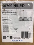 Kichler 10799NILED Independence 3-LIGHT Brushed Nickel Vanity Bar. Fixed Price $204.99.