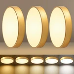 Led 12 Round Flush Mount Ceiling Light Gold 24W 2700K-5000K,THYRISTOR Dimm.... Fixed Price $140.28.