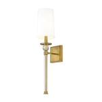Z-lite Mia Light 24" Wall Sconce, Rubbed Brass/white 805-1S-RB-WH. Fixed Price $198.00.