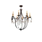 Currey & Co Crystal Light 8 Single Tier Chandelier. Fixed Price $660.00.