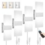 Goodate 4 Pack Plug-in Wall Sconces Remote Control Dimmable 3000K-6500K Led. Fixed Price $121.58.