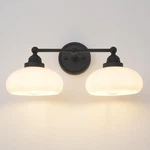 Songcilt Vintage 2-LIGHTS Sconces Wall Lighting With Milk 2-LIGHT, Black. Fixed Price $150.74.