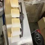 Nib: Nice Bathroom 38"-W 5-LITE Vanity Wall Light W/ Opal Glass Shades (bronze). Fixed Price $75.00.