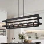 Yidelloc Black Chandeliers Rectangle Pendant Lights Kitchen Island Farmhouse .... Fixed Price $229.34.
