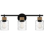 Matte Black Three Light Bath From The Baltic Collection. Fixed Price $220.99.