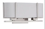 Nuvo Lighting 60-4344 Two Wall Sconce Brushed Nickel/slate Gray Fabric.... Fixed Price $44.99.