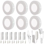 Led Puck Lights Kit Wired, Dimmable Under Cabinet Aluminum Housing Wit.... Fixed Price $56.37.