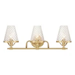 Savoy House Candler 3-LIGHT Bathroom Vanity Light, Warm Brass 8-3596-3-322. Fixed Price $310.00.