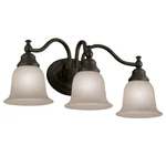 Portfolio, Dimmable Vanity Light Bar Oil-rubbed Bronze Frosted Glass Shades. Fixed Price $88.00.