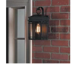 Hampton Bay Broward 13 In. Black Outdoor Wall Lantern Sconce With Clear Glass. Fixed Price $49.99.